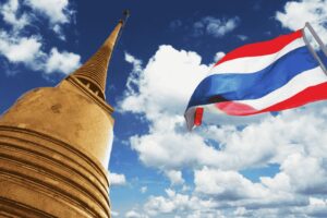 Pemandangan Grand Palace Bangkok Thailand – pusat budaya dan destinasi utama paket liburan Thailand.
