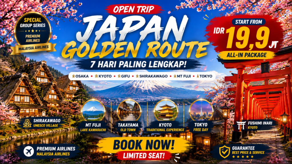7D4N Super Sale Japan Golden Route + Shirakawago