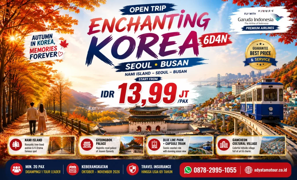 6D4N ENCHANTING AUTUMN KOREA SEOUL BUSAN