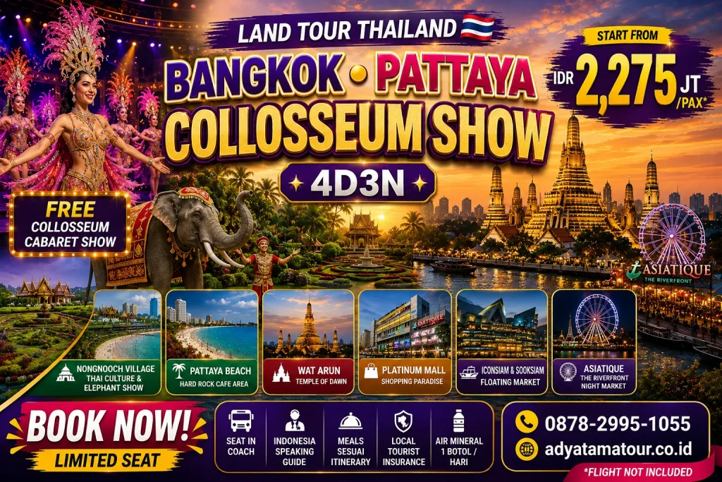 (Land Tour) 4D3N BANGKOK-PATTAYA COLLOSSEUM SHOW