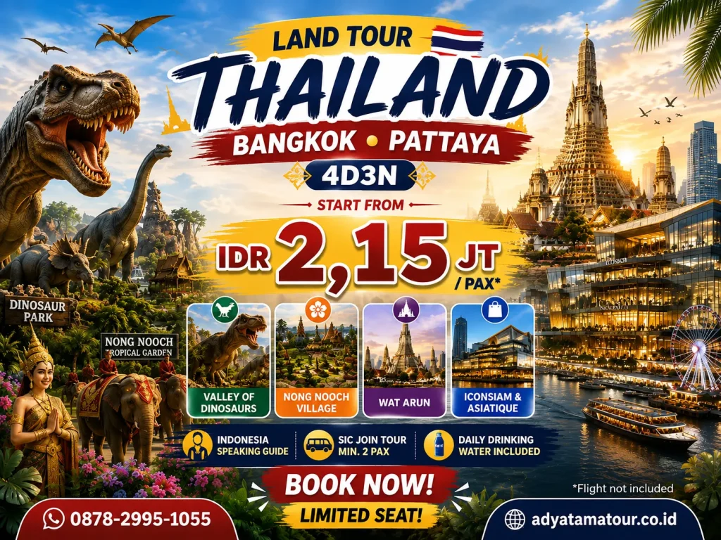 (Land Tour) 4D3N BANGKOK-PATTAYA DINOSAURS PARK