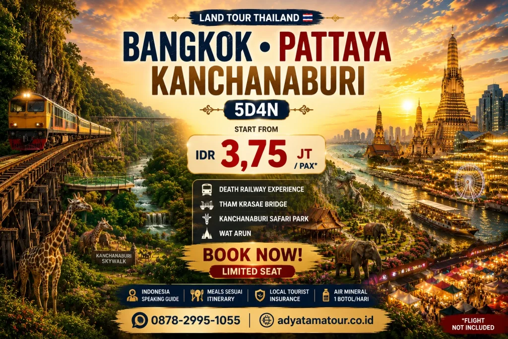 5D4N BANGKOK PATTAYA KANCHANABURI