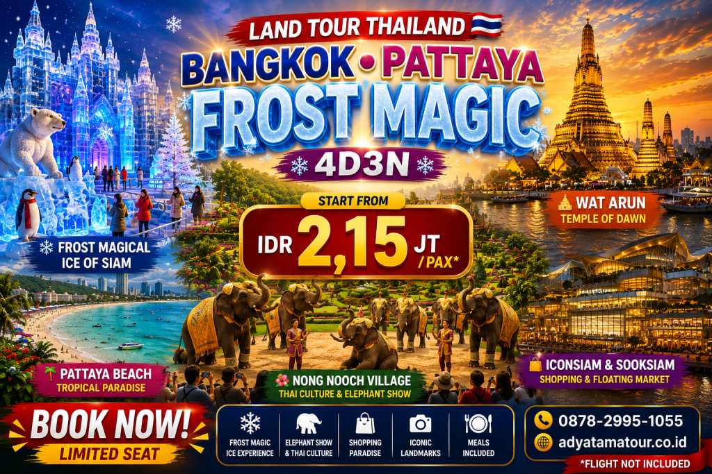 (Land Tour) 4D3N BANGKOK-PATTAYA FROST MAGIC